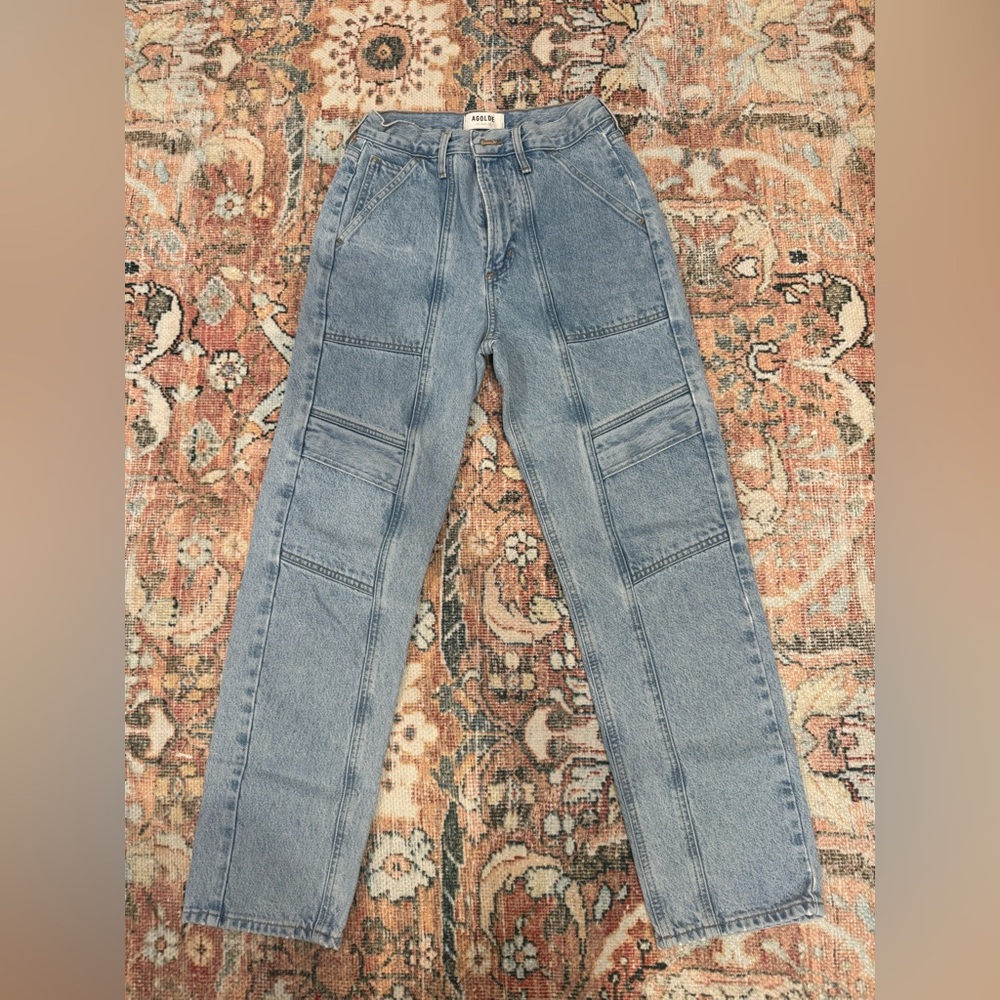 Agolde Light Blue Cooper Cargo Jeans